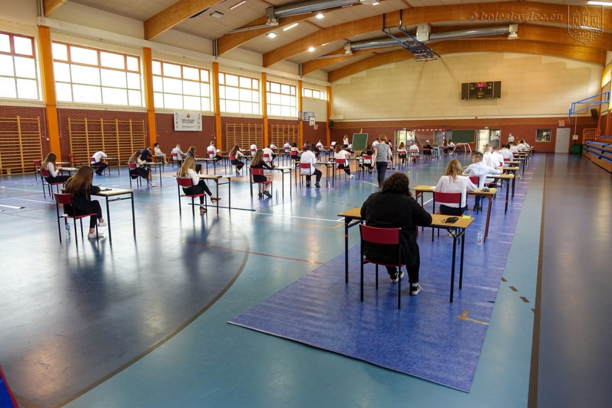 Uczniowie przystępujący do egzaminy ósmoklasisty