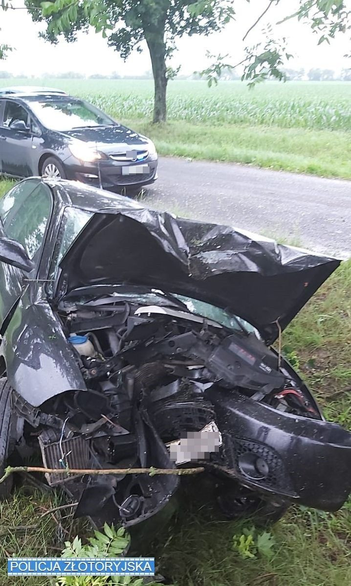 Pijana wjechała do rowu. W samochodzie przewoziła 11-letnie dziecko