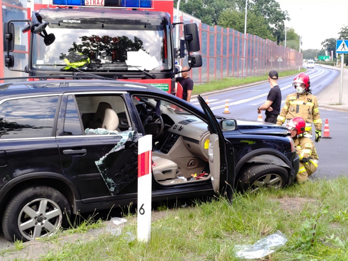 Wypadek na skrzyżowaniu Cieszkowskiego i Staszica