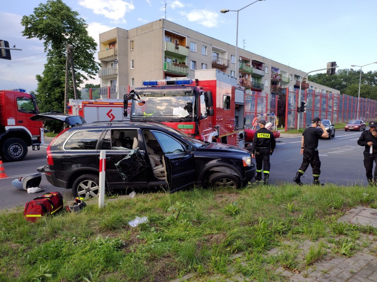 Wypadek na skrzyżowaniu Cieszkowskiego i Staszica