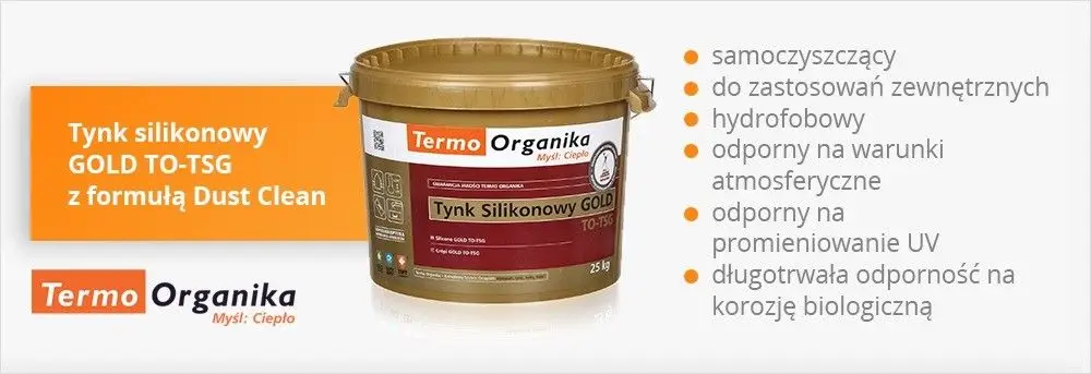 Tynk silikonowy GOLD TO-TSG z formułą Dust Clean