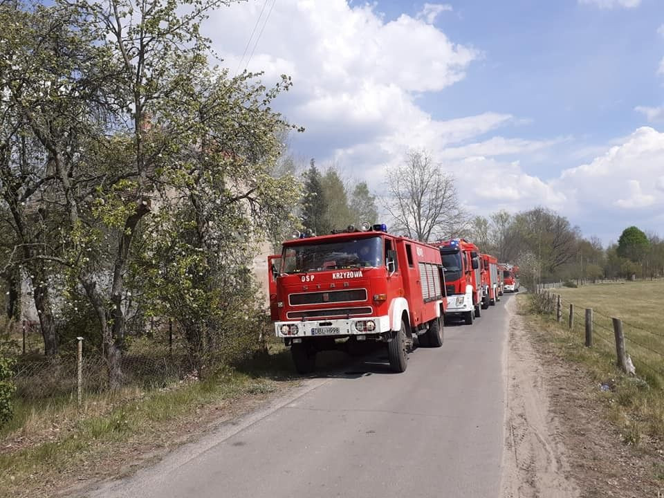 Akcje Ochotniczej Straży Pożarnej w Krzyżowej