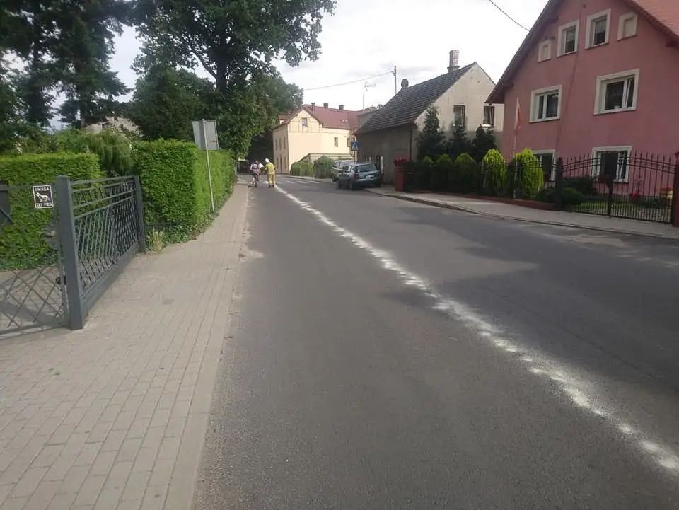 Akcja straży pożarnej w Gromadce (powiat bolesławiecki)
