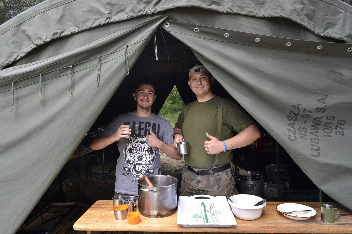 Scouts from the Bolesławiec ZHP Scout District at camps in Krępnica (Bolesławiec municipality), Kliczków and Osieczów (Osiecznica municipality)