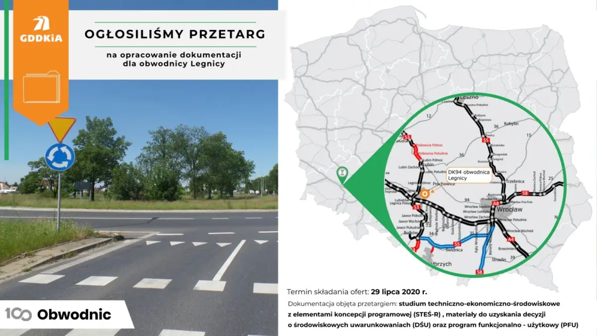 Materiały związane z budową obwodnicy Legnicy