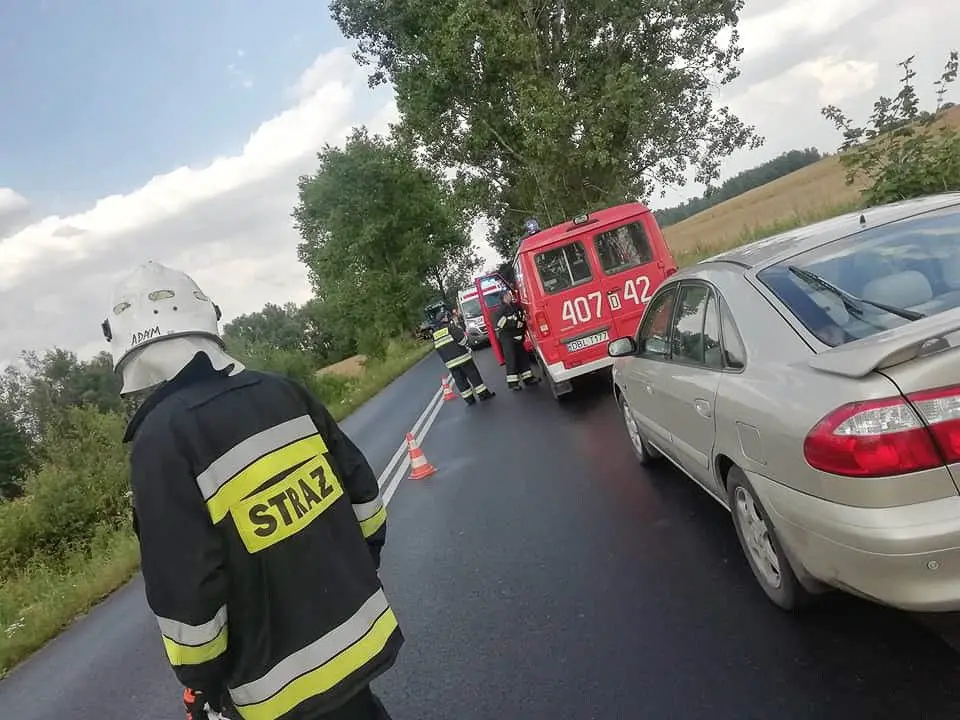 Akcja straży pożarnej między Nowogrodźcem a Zabłociem