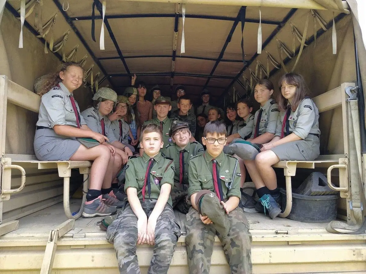 Żołnierze US Army u bolesławieckich harcerzy