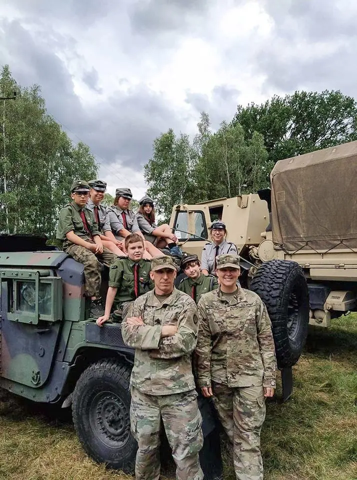 Żołnierze US Army u bolesławieckich harcerzy
