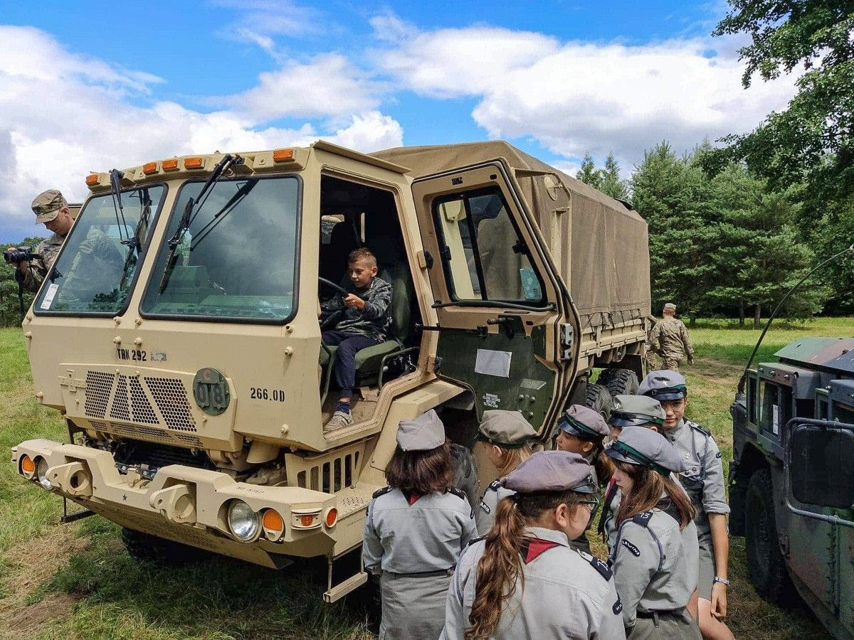 Żołnierze US Army u bolesławieckich harcerzy