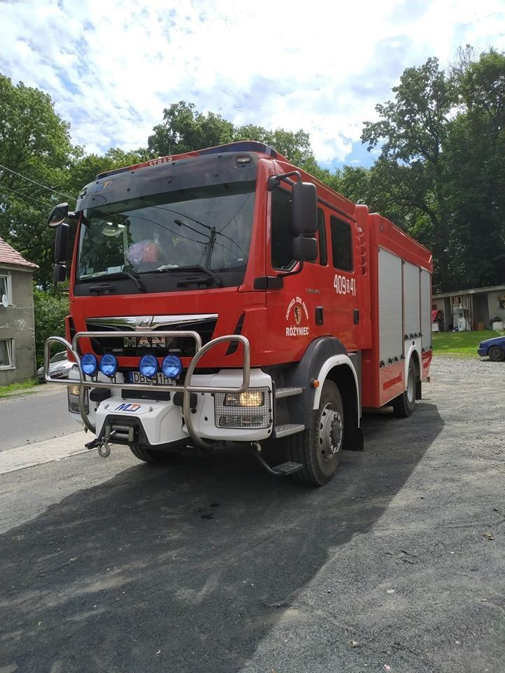 Akcja straży pożarnej w gminie Gromadka (powiat bolesławiecki)