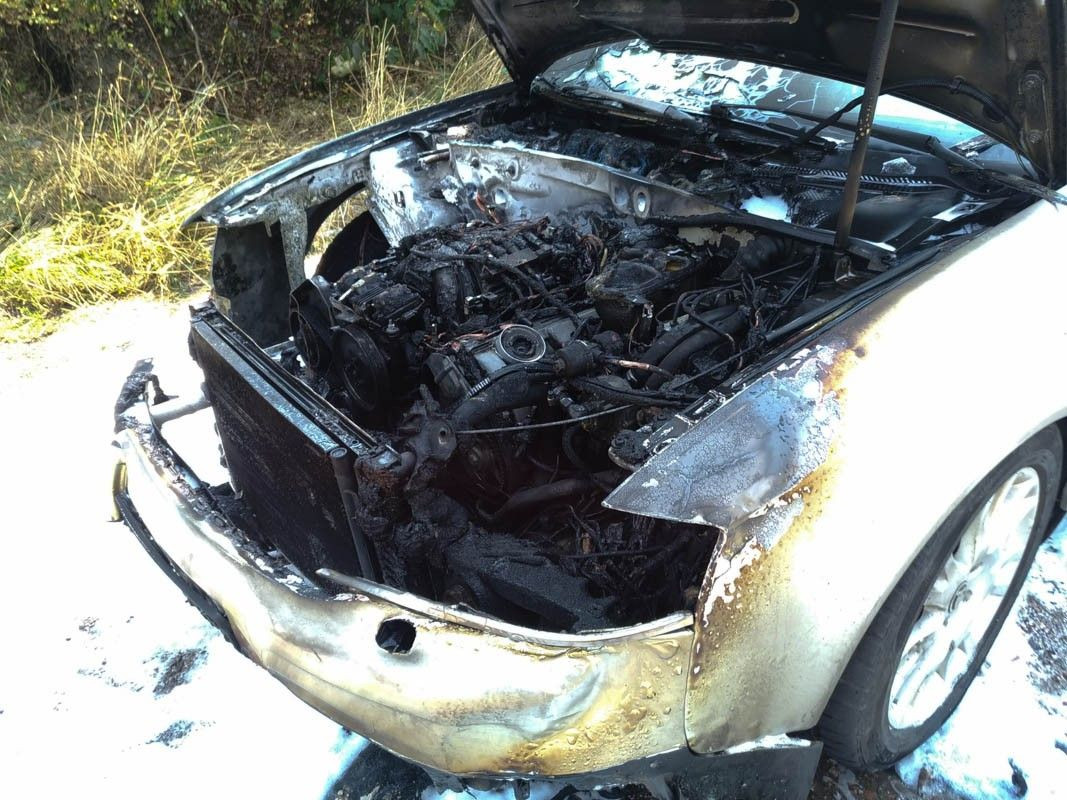 Pożar samochodu Audi przy Kościuszki w Bolesławcu