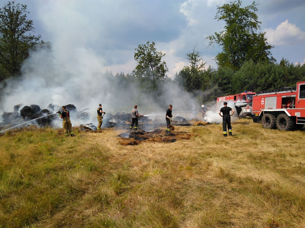 Pożar na polu w gminie Gromadka