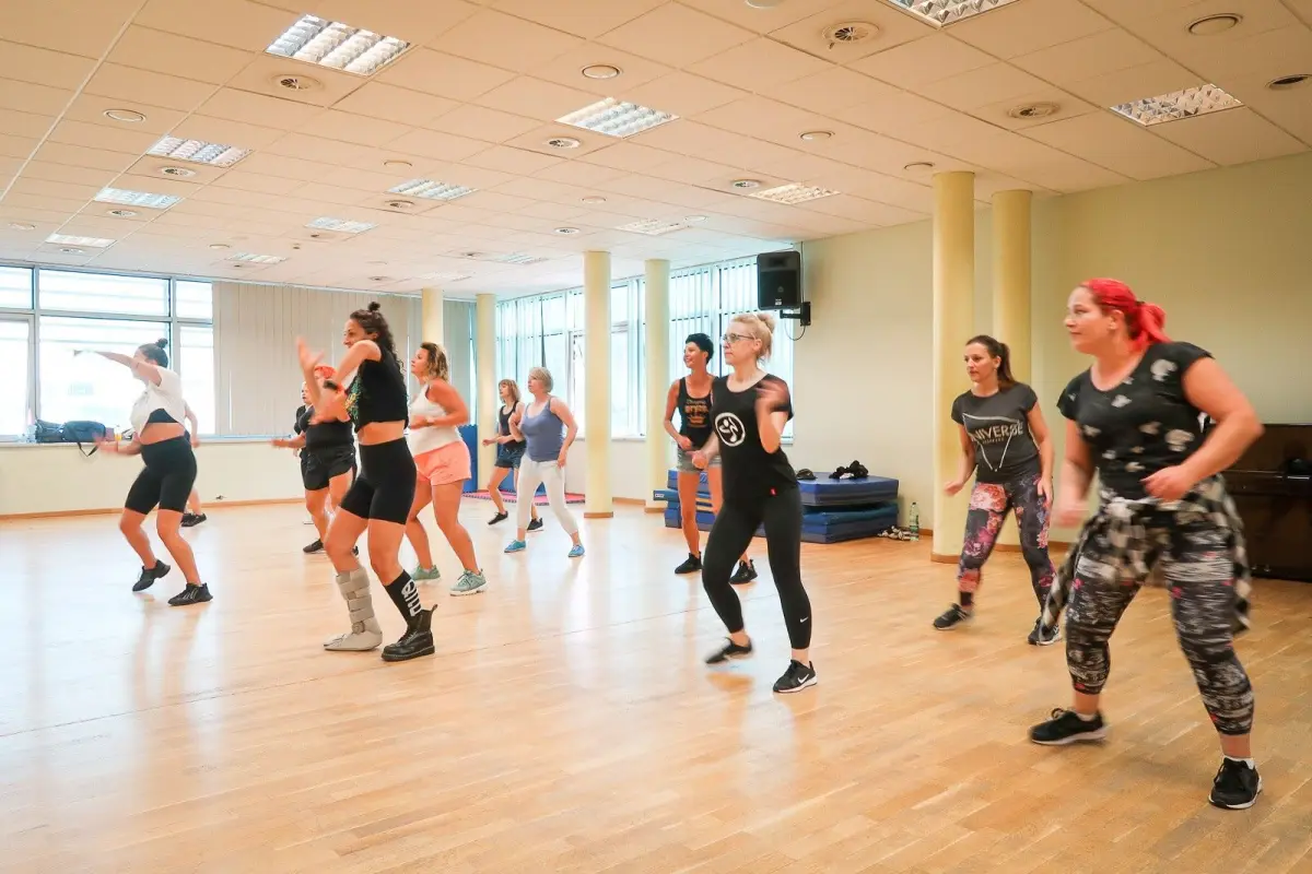 Vocal ensemble and ZUMBA team during rehearsals
