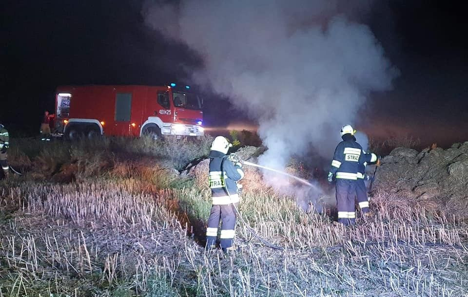 Akcja straży pożarnej w Krępnicy (gmina Bolesławiec, powiat bolesławiecki)