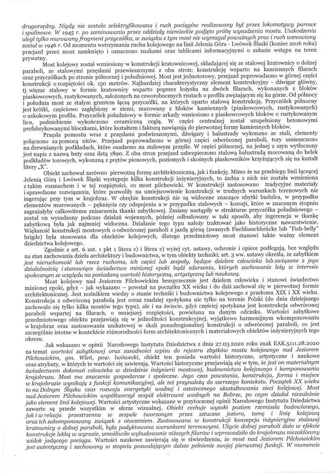 Pismo Dolnośląskiego Wojewódzkiego Konserwatora Zabytków