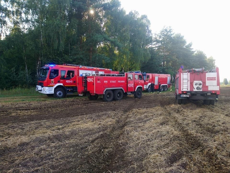 Akcja straży pożarnej w Nowej Kuźni (gmina Gromadka, powiat bolesławiecki)