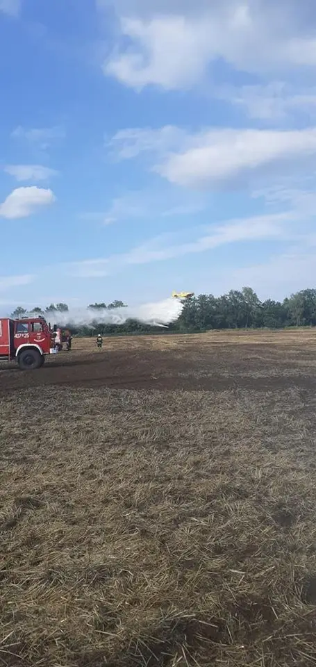 Akcja straży pożarnej w Nowej Kuźni (gmina Gromadka, powiat bolesławiecki)