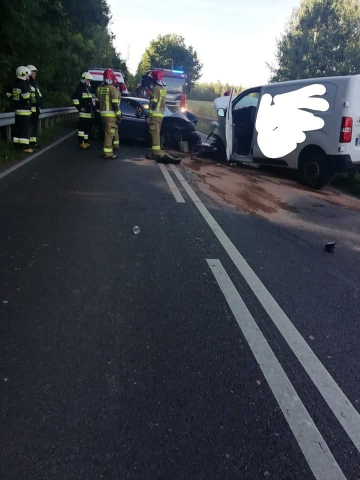 Akcja straży pożarnej koło Suszek (gmina Bolesławiec)