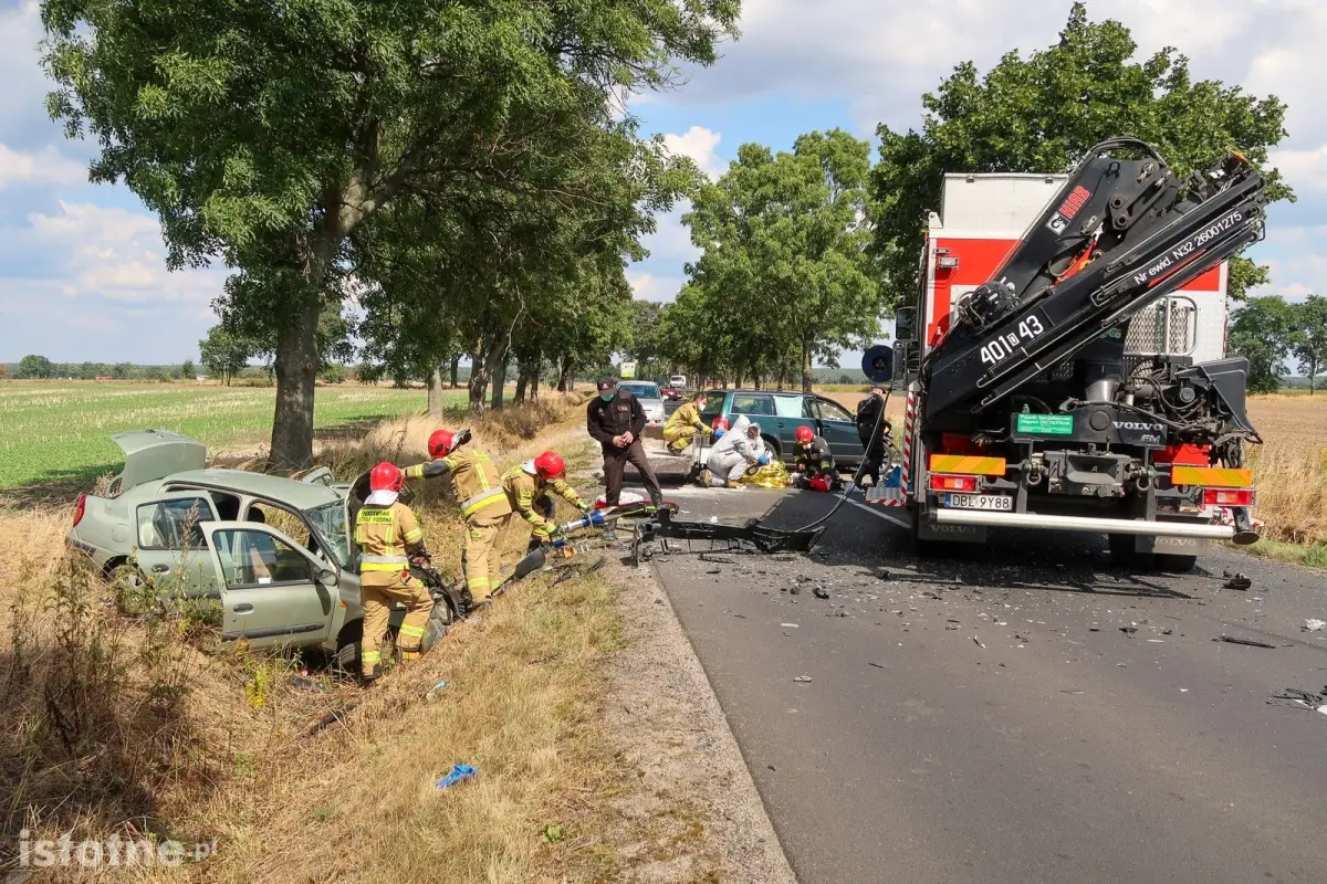 Czołowe zderzenie koło Chościszowic