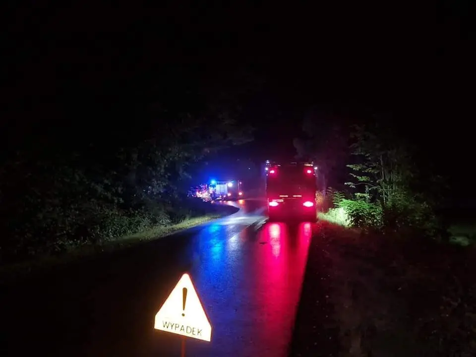 Wypadek na drodze między Rakowicami Małymi a Ocicami