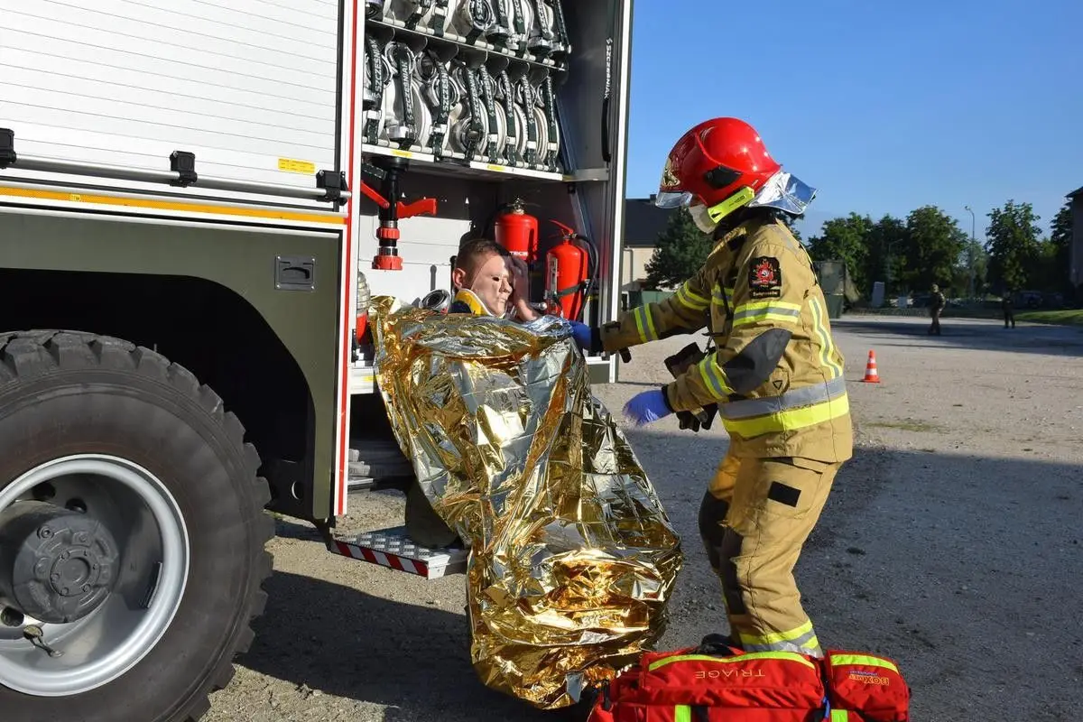 Szkolenie przeciwpożarowe w 23 Śląskim Pułku Artylerii w Bolesławcu