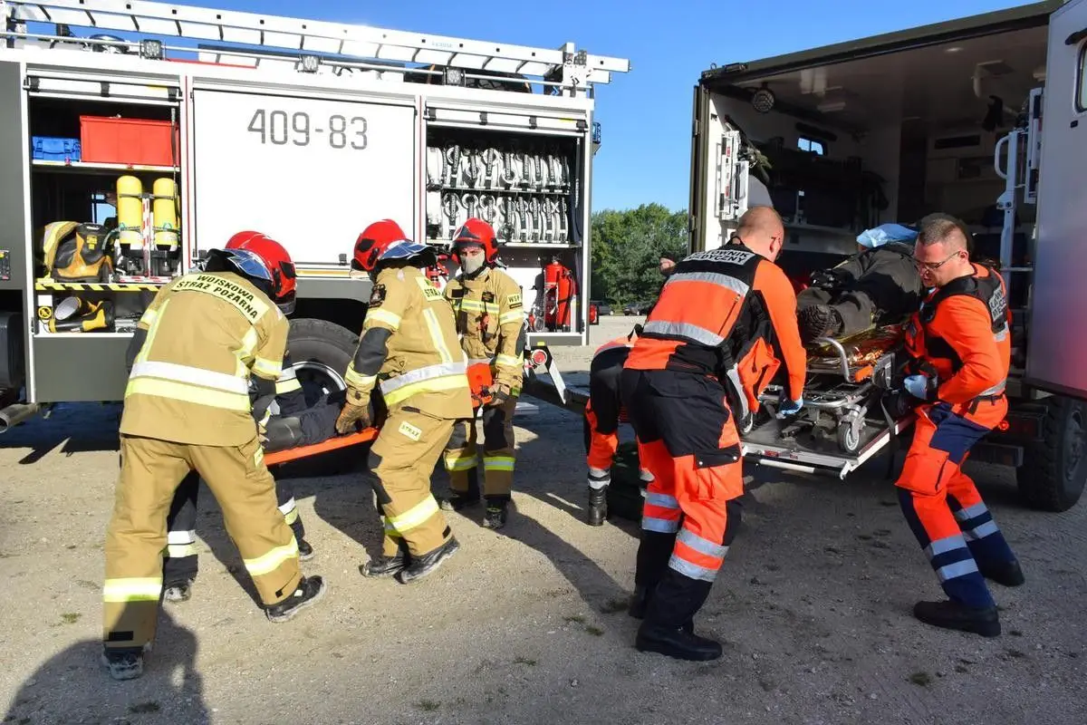Szkolenie przeciwpożarowe w 23 Śląskim Pułku Artylerii w Bolesławcu
