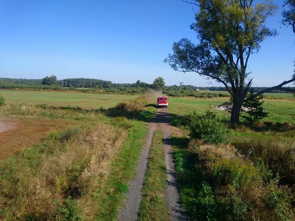 Akcja straży pożarnej w Nowej Kuźni (gmina Gromadka, powiat bolesławiecki)