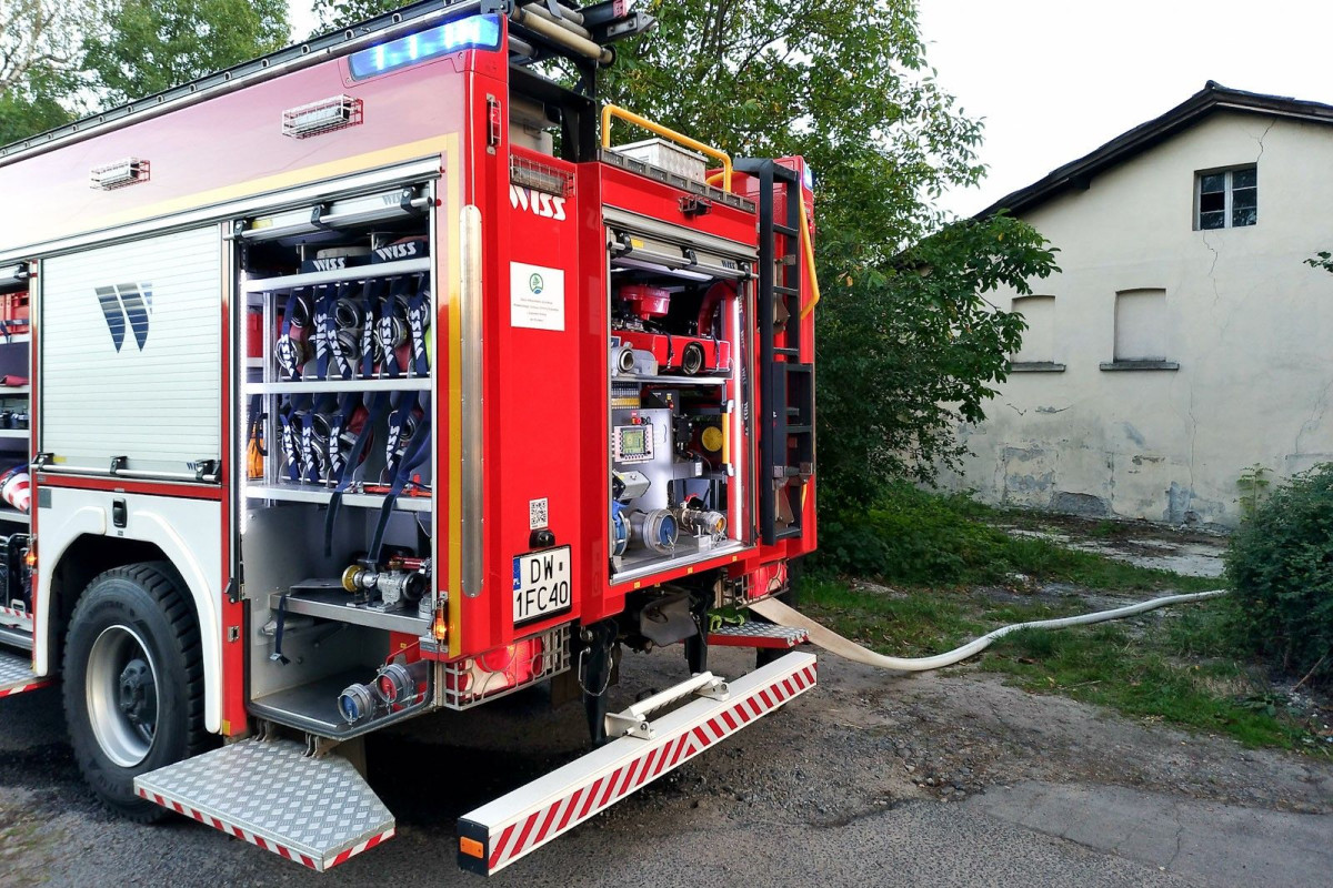 Pożar w starej garncarni przy ulicy Widok