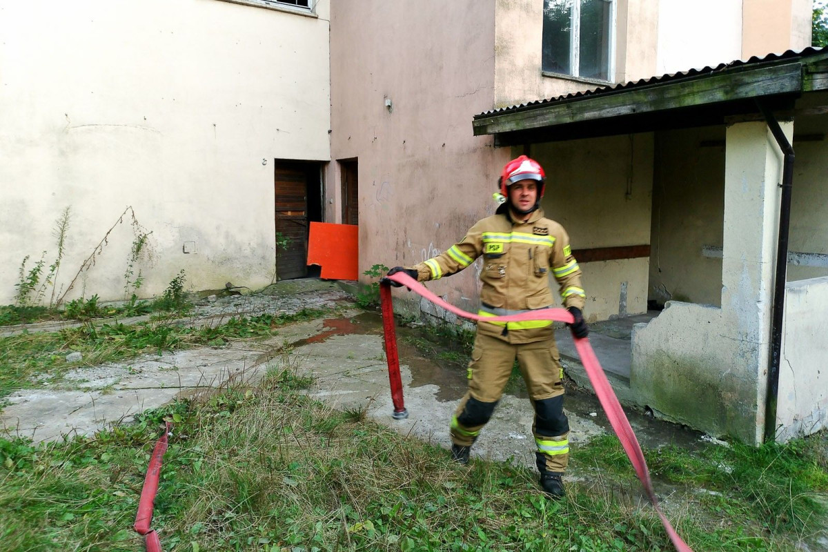 Pożar w starej garncarni przy ulicy Widok