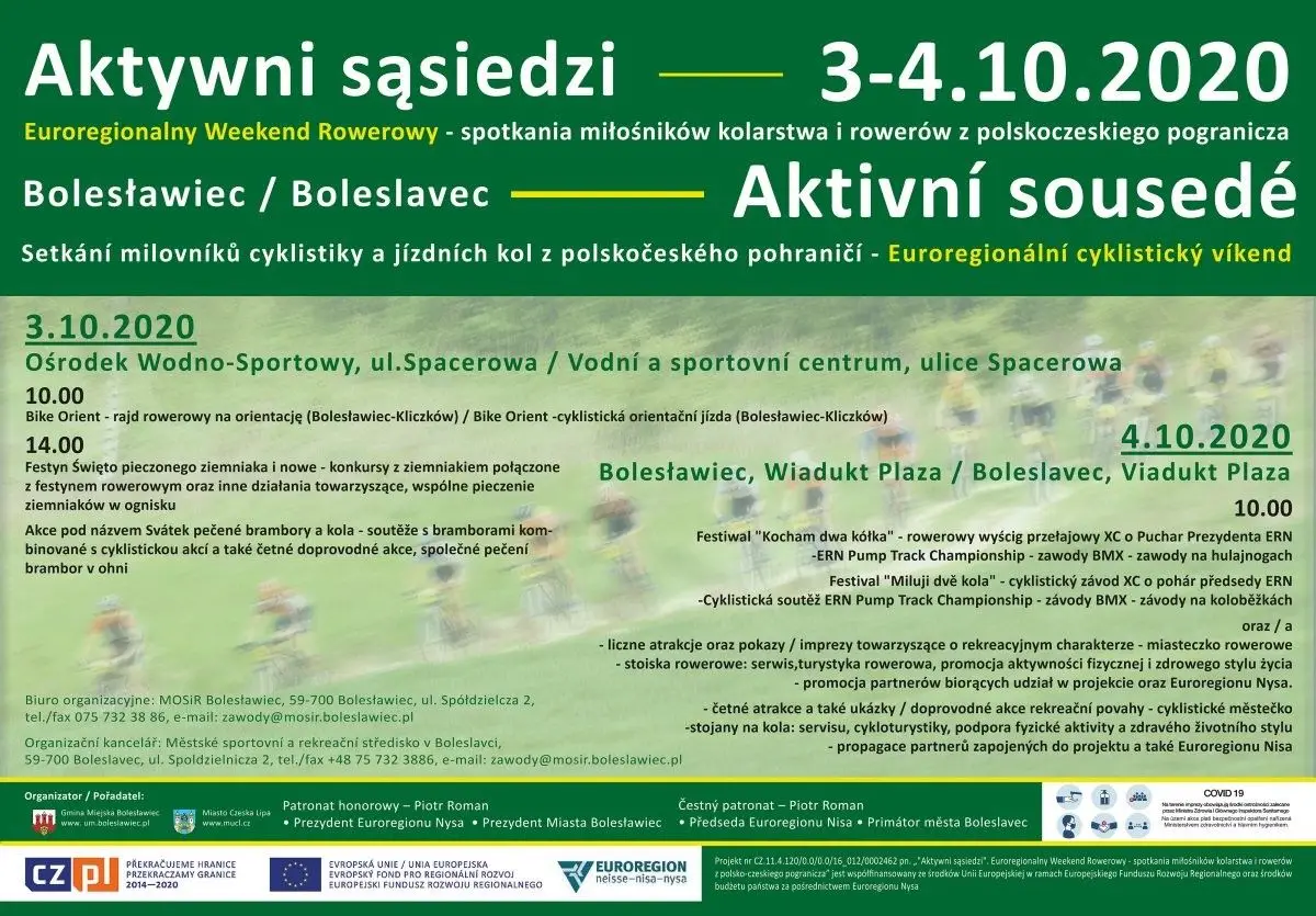 Plakat - MOSIR - imprezy rowerowe