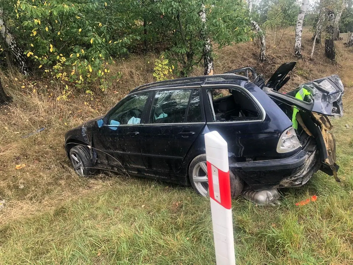 Wypadek między Zebrzydową a Czerną (gmina Nowogrodziec)