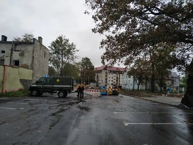 Akcja Patrolu Saperskiego Bolesławiec w centrum Lubania