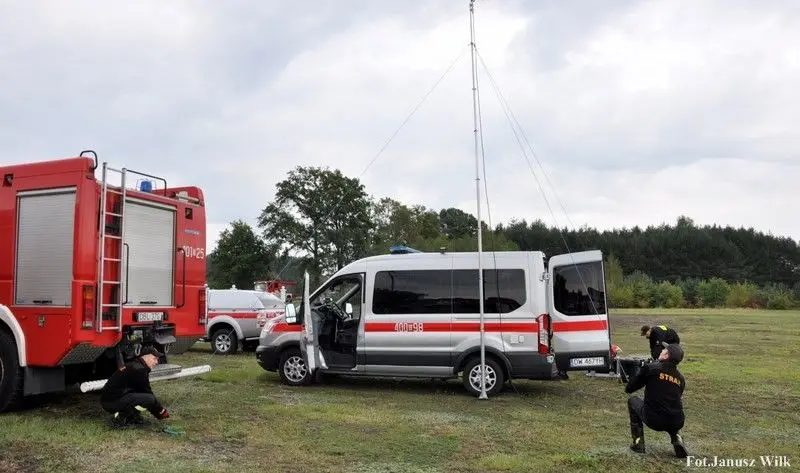 Strażacy w Borach Dolnośląskich. W ćwiczeniach brało udział niemal 110 osób