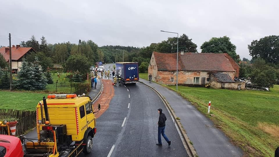 Akcja służb w Kozłowie (gmina Bolesławiec, powiat bolesławiecki)