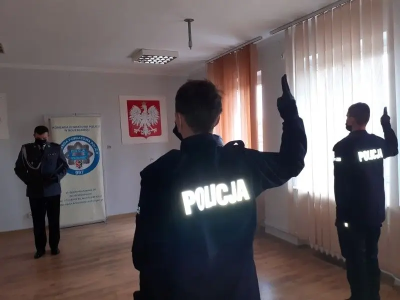 Ślubowanie nowych policjantów z KPP Bolesławiec