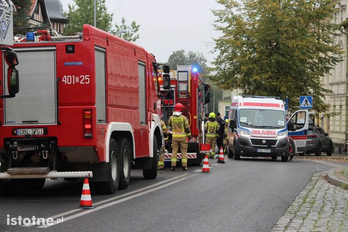 Pożar w budynku bursy szkolnej przy ulicy Karola Miarki.