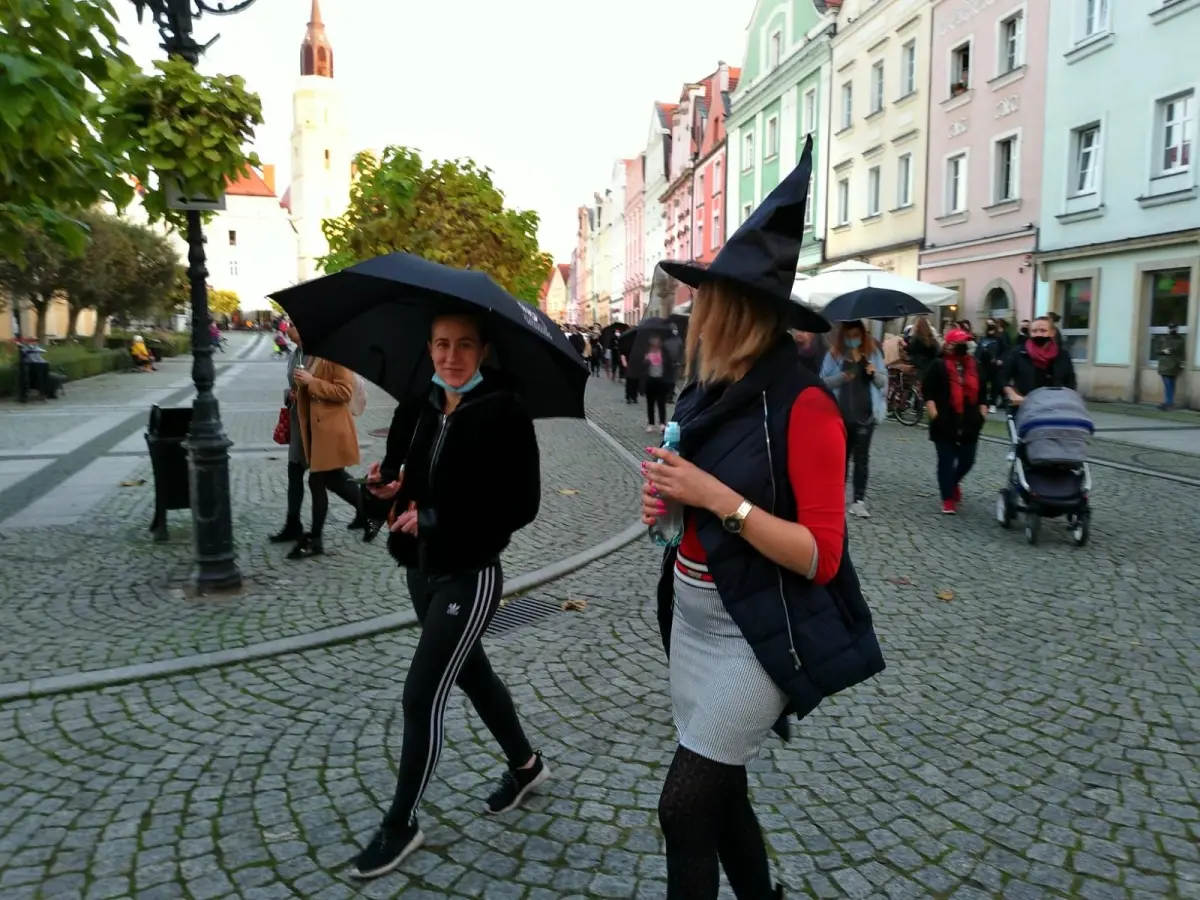 Protest na bolesławieckim Rynku
