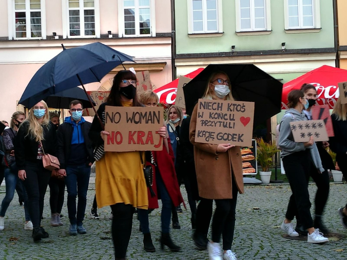 Protest na bolesławieckim Rynku