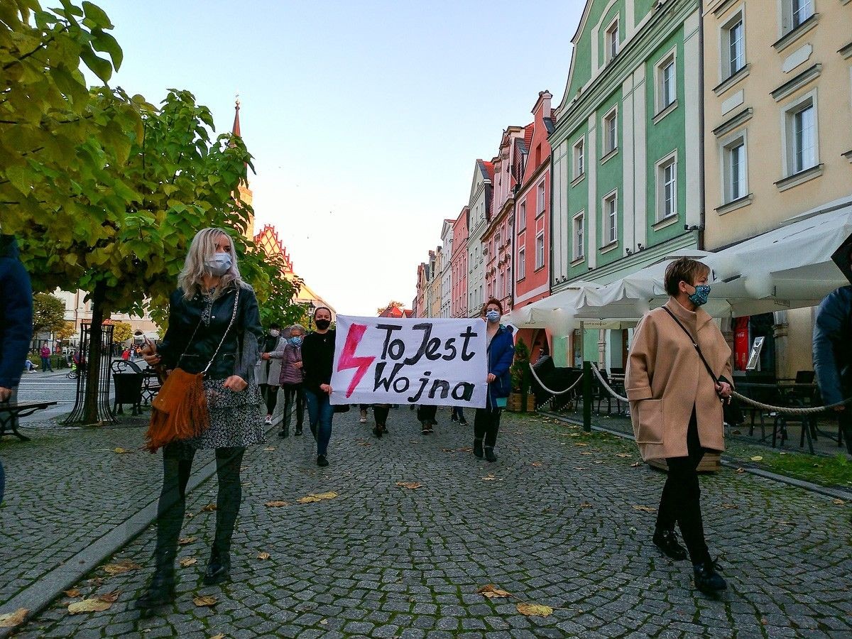 Protest na bolesławieckim Rynku