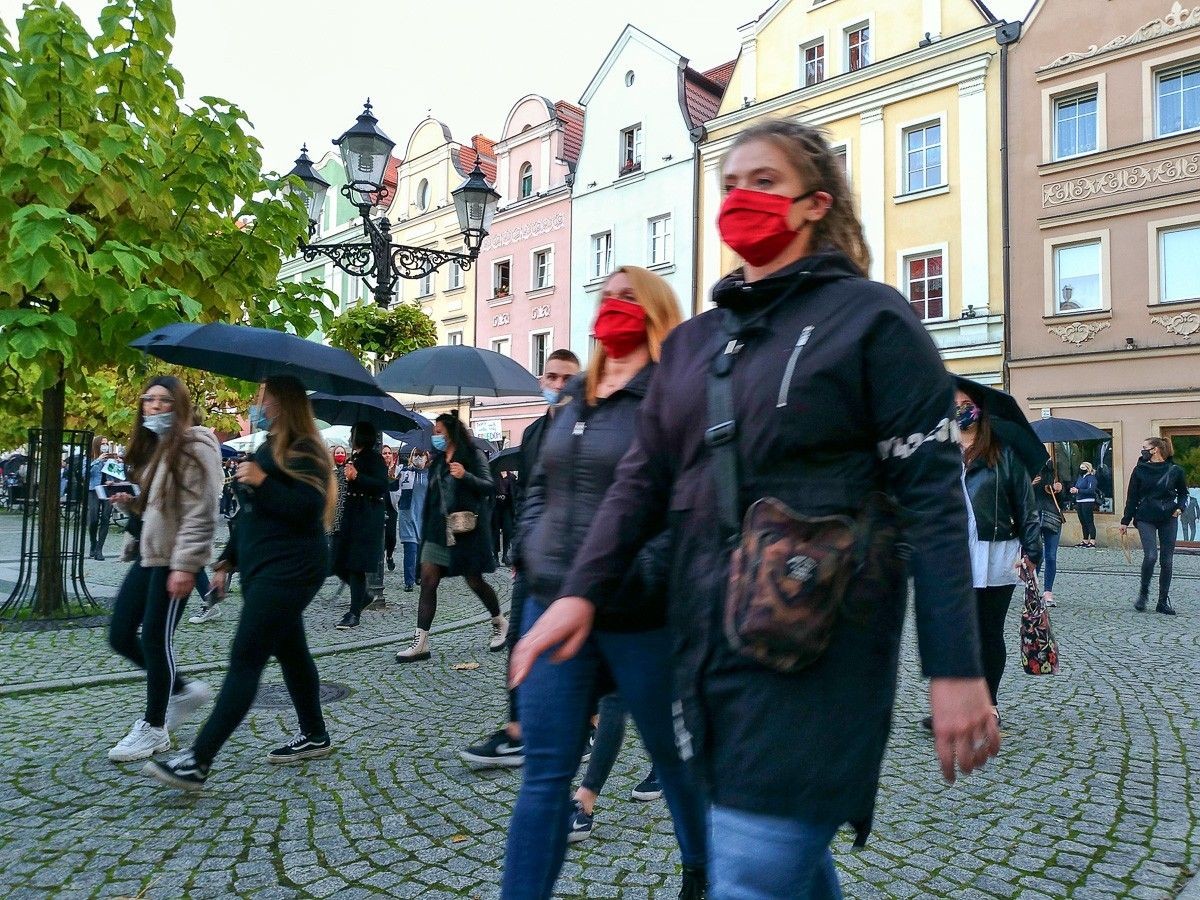 Protest na bolesławieckim Rynku