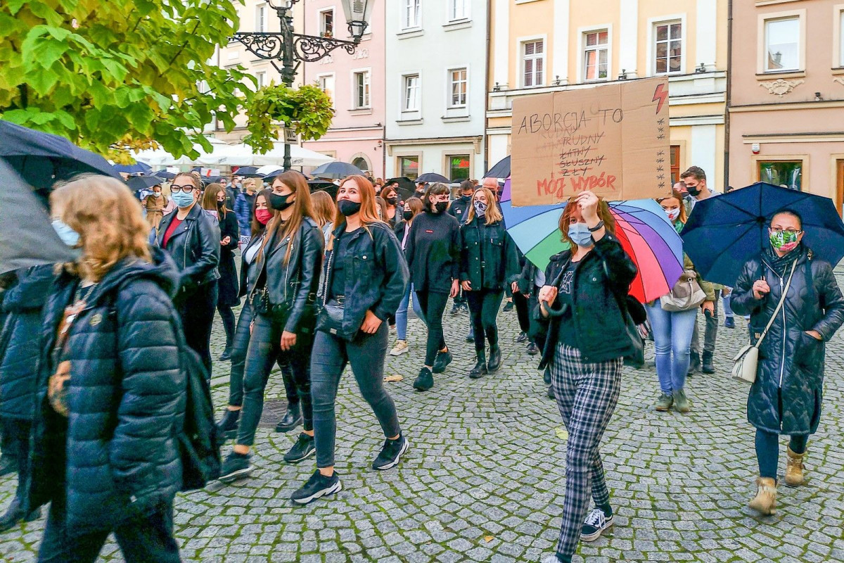 Protest na bolesławieckim Rynku