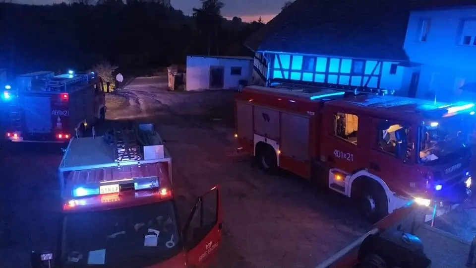 Akcja straży pożarnej w Gościszowie