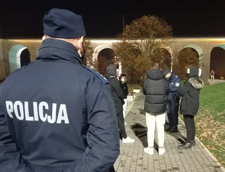 Kontrola policji na Wiadukt Plaza