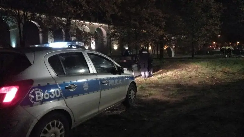 Kontrola policji na Wiadukt Plaza