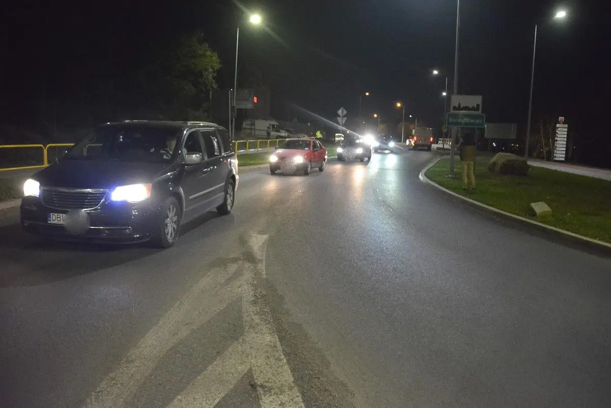 Zmotoryzowany protest przy rondzie Solidarności