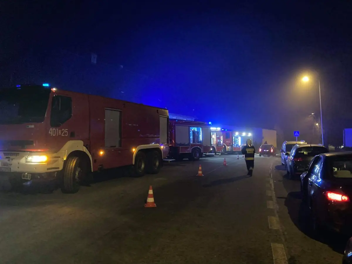 Akcja straży pożarnej w miejscowości Osła