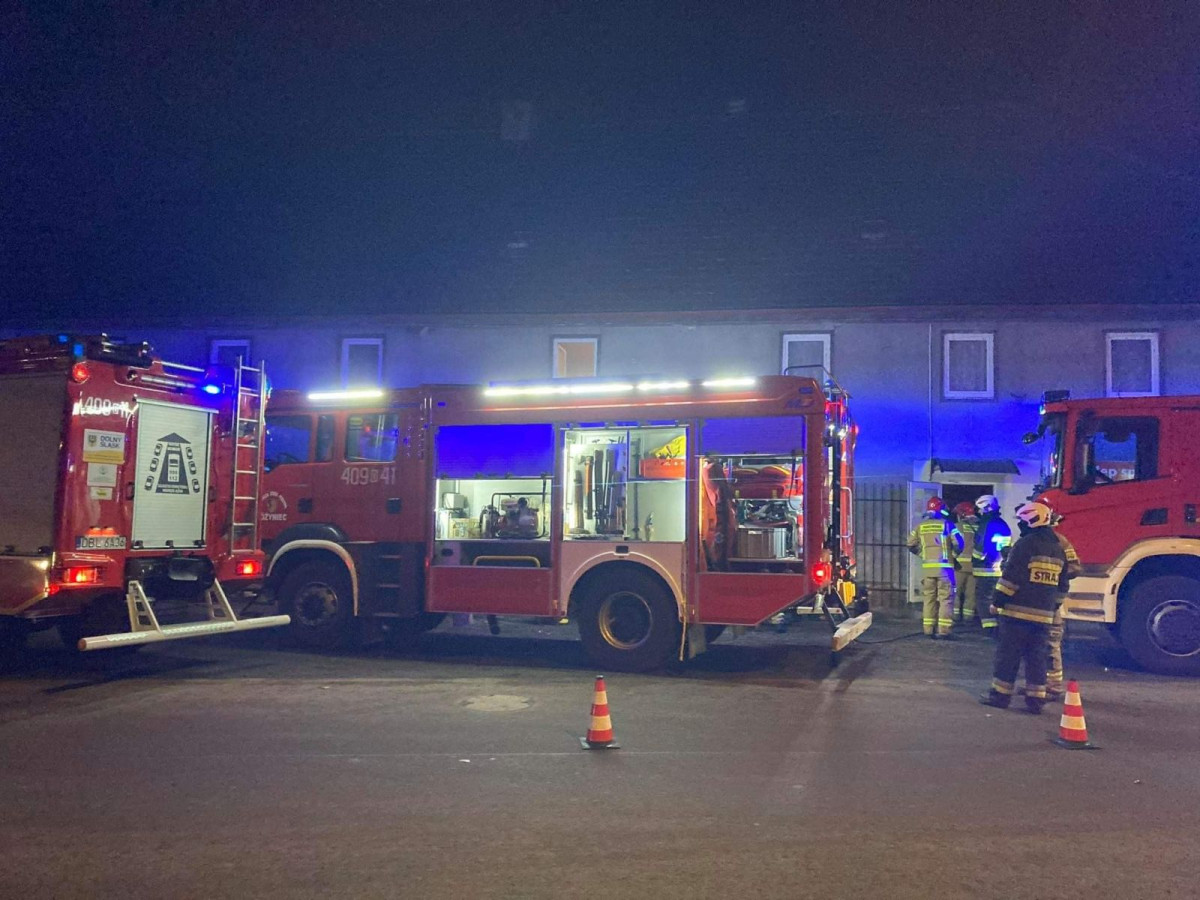 Akcja straży pożarnej w miejscowości Osła