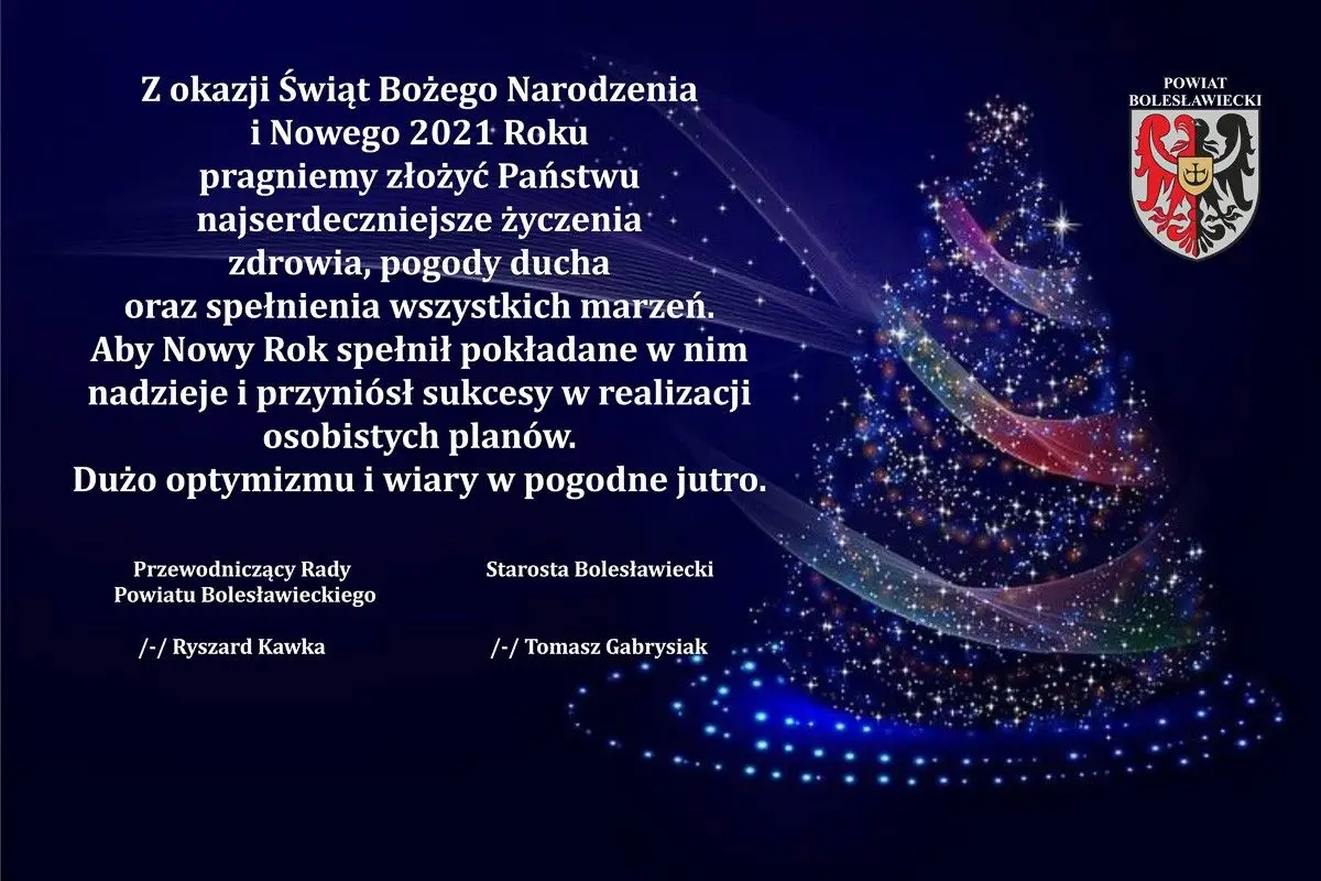 Świąteczne życzenia od Powiatu Bolesławieckiego