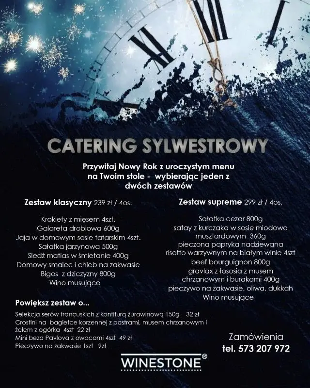 Catering Sylwestrowy od Winestone Bolesławiec