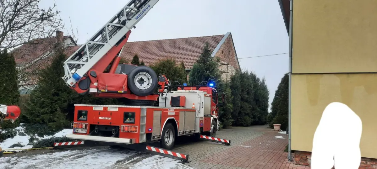 Akcja straży pożarnej w Szczytnicy
